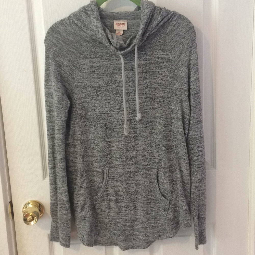 MOSSIMO heather grey cowl neck sweatshirt
